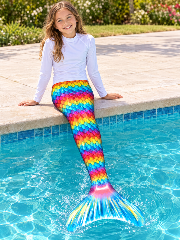Rainbow Raven Mermaid Tail Set