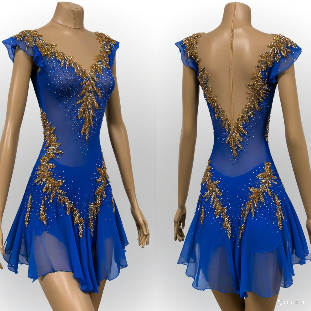 Blue Ombre Custom Figure Skating Dress ā Lexinie Sport