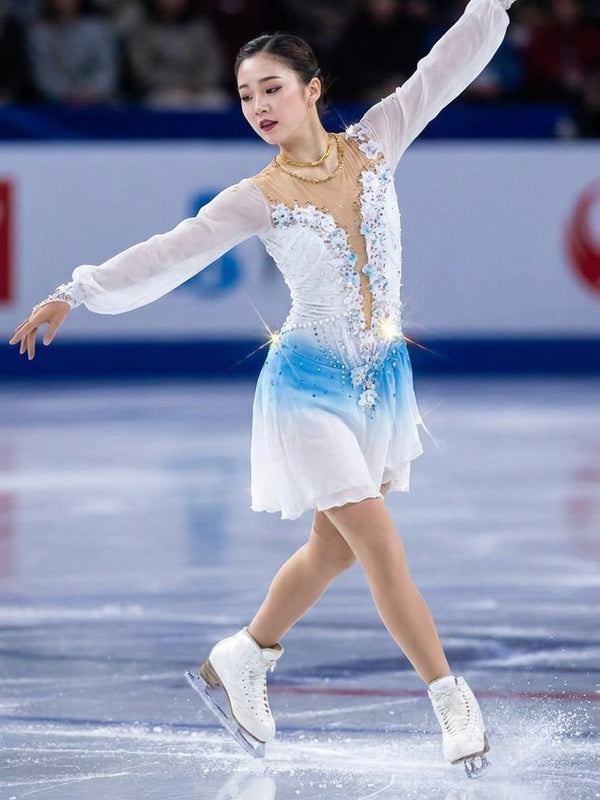 Blue Ombre Skating Dress Custom Made