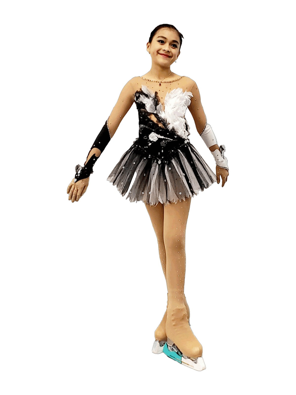 Lexine Black Swan Custom Figure Skating Dress