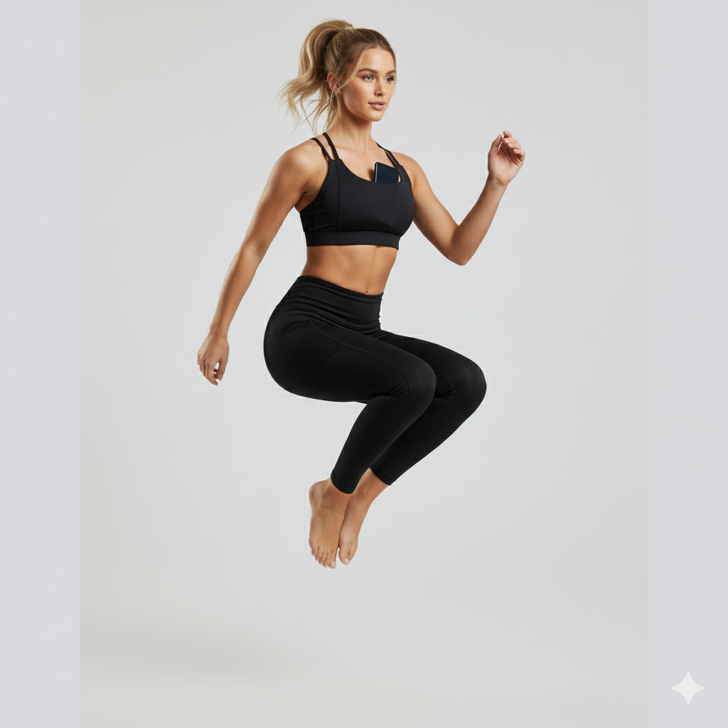 Figure skating dress mid-jump performance pose - Lexinie Sport