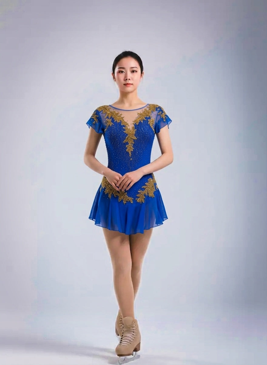figure-skating-dress-royal-blue-studio-model-front-lexinie-sport