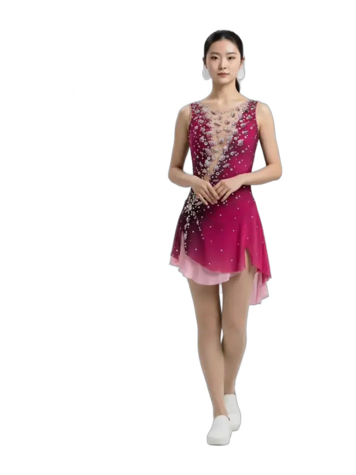 Fuchsia Sleeveless Skating Dress
