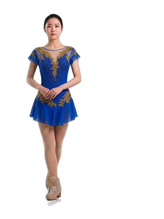 Royal Blue Figure Skating Competition Dress | Custom Design | Lexinie Sport